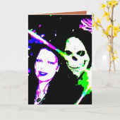 Carte effrayé (Fleur jaune)