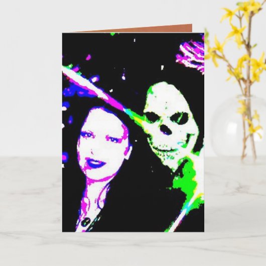 Carte effrayé (Fleur jaune)