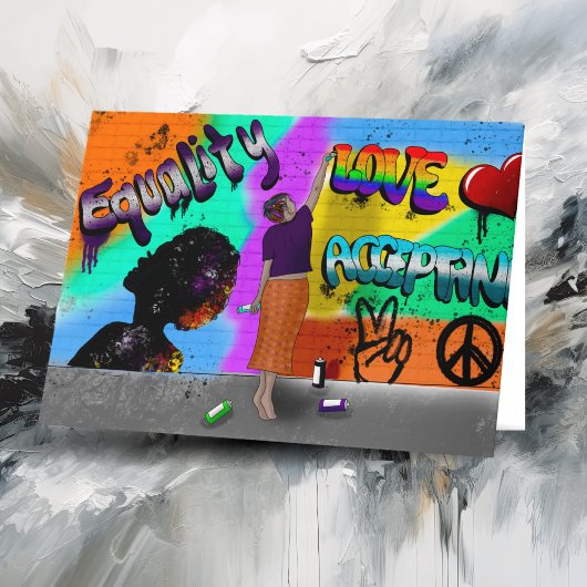 Carte Egalité, amour et acceptation Main-d'oeuvre