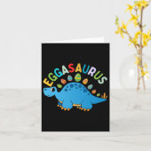 Carte Eggasaurus Chasse Aux Oeufs De Pâques Dinosaure St (Fleur jaune)