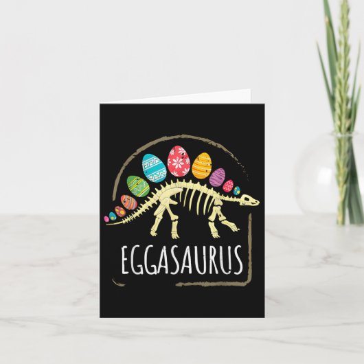 Carte Eggasaurus Easter Stegosaurus Dinosaur Garçons T (Devant)