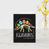 Carte Eggasaurus Easter Stegosaurus Dinosaur Garçons T (Fleur jaune)