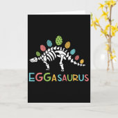 Carte Eggasaurus Pâques Stegosaurus Dinosaure Garçons En (Fleur jaune)