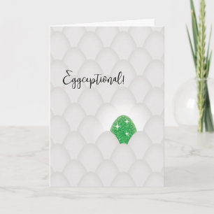 Carte Eggceptionnel ! Félicitations pour l'Œuf Vert Pail