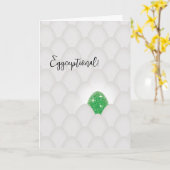 Carte Eggceptionnel ! Félicitations pour l'Œuf Vert Pail (Fleur jaune)