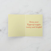 Carte Eggnog-noggin – Drôle de jeu de mots sur l'eggnog (Intérieur)