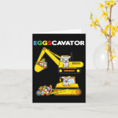 Carte Eggscavator lapin de Pâques chasse d'oeufs de lapi (Fleur jaune)