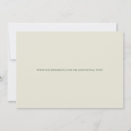 Carte Eggshell Olive Swirls Certificat d'authenticité (Dos)