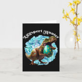 Carte Eggspert Hunter Easter Egg Hunting Illustration (Fleur jaune)