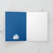 Carte Église à dôme bleu de l'île grecque Grèce  (Intérieur)