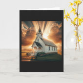 Carte Église chrétienne (Fleur jaune)