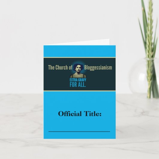 Carte Église du Bloggessianisme (Devant)