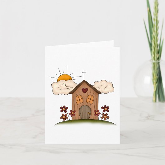 Carte Église en bois