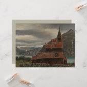 Carte Église norvégienne de Stave (par Knud Baade) (Devant/Arrière en situation)