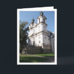 Carte Église St. Stanislaus à Skałka, Cracovie, Pologne<br><div class="desc">Carte de vœux Église St. Stanislaus à Skałka,  Cracovie,  Pologne. Vous pouvez facilement personnaliser ce produit gratuitement si vous souhaitez ajouter un texte ou changer la couleur de l'arrière-plan.</div>