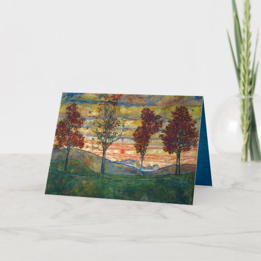 Carte Egon Schiele Parc naturel des arbres (Devant)