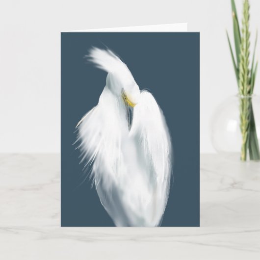 Carte Egret neigeux (Devant)