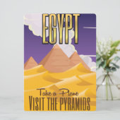 Carte Egypte - Affiche de vacances Visitez les Pyramides (Debout devant)