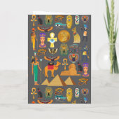 Carte Egyptian Hieroglyphic Symbol Pattern pharaoh      (Dos)