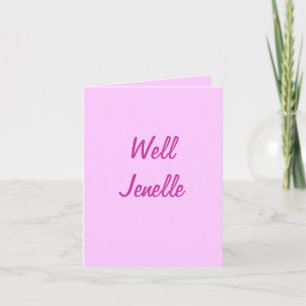 Carte Eh bien Jenelle