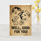 Carte Eh bien, tant mieux pour vous ! Rétro Rustique (Fleur jaune)