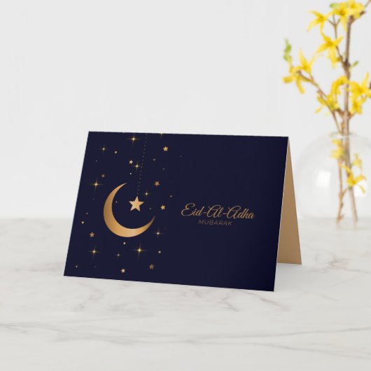 Carte Eid-Al-Adha Mubarak (Fleur jaune)