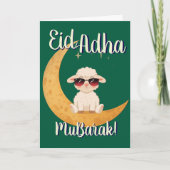 Carte Eid Al Adha Mubarak Cute Sheep Greeting Card (Devant)