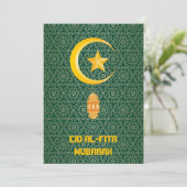Carte Eid al Fitr Moubarak Ramadan Kareem Moon Star (Debout devant)