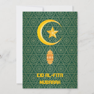 Carte Eid al Fitr Moubarak Ramadan Kareem Moon Star