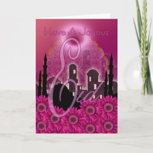 Carte Eid, Joyeux Et Joyeux Aïd, (Devant)