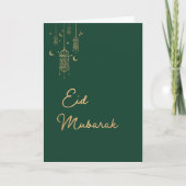 Carte Eid Moubarak Green & Gold (Devant)