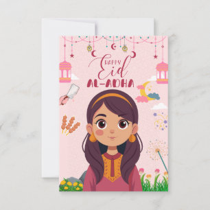 Carte Eid Moubarak pour fille