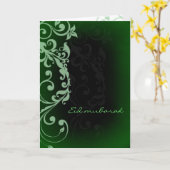 Carte Eid mubarak - Ramadan kareem - Greeting (Fleur jaune)