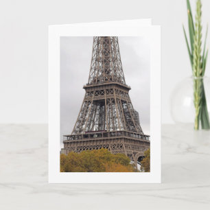 Carte Eiffel Tower Folded Blank Greeting Card