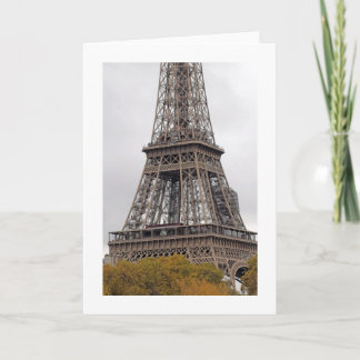 Carte Eiffel Tower Folded Blank Greeting Card