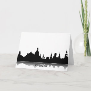 Carte Einladungskarte mit Dresden Skyline.