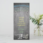 Carte Einladungskarte zur Einschulung im Tafelstil (Debout devant)