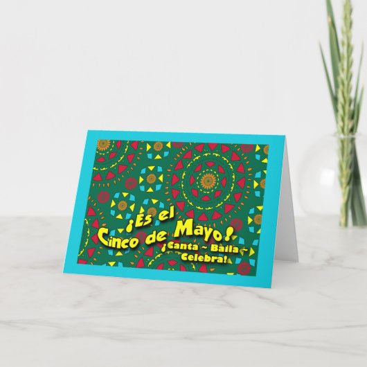 Carte EL Cinco De Mayo d'es ! Canta, Baila, Celebra (Devant)