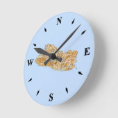 Carte El Salvador Horloge (Angle)