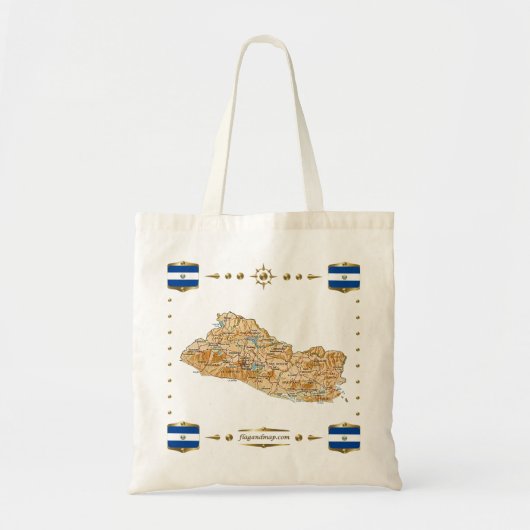 Carte El Salvador + Sac à drapeaux (Devant)