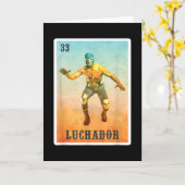 Carte El Wrestler Lucha Libre - Mexique Luchador (Fleur jaune)