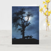 Carte Elans solstice d'hiver et arbre (Fleur jaune)
