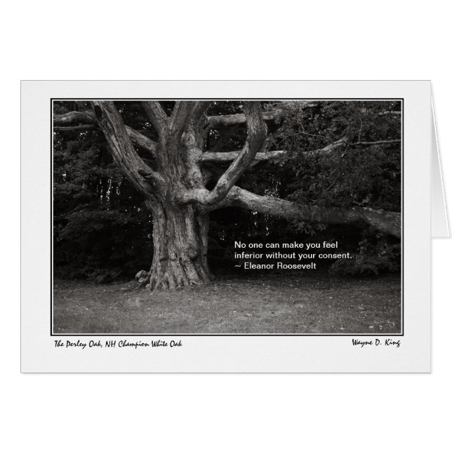 Carte Eleanor Roosevelt Perley Oak Monochrome (Devant horizontal)
