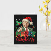 Carte Élection Trump 2024 Joyeux Noël drôle T (Fleur jaune)