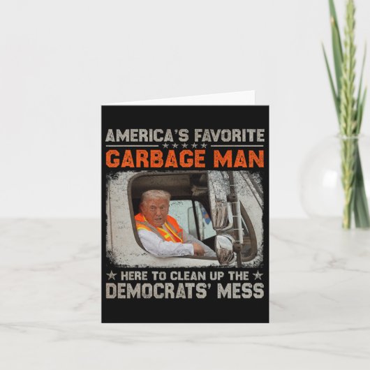 Carte Élection Trump 2024 Trump Garbage Man Vote Trump P (Devant)