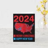 Carte électorale 2024 exacte Joyeux Noël Joyeux N (Fleur jaune)