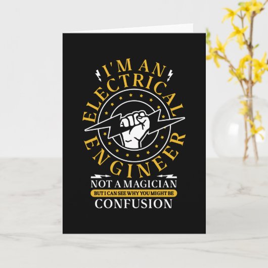 Carte Electrician Gift (Fleur jaune)