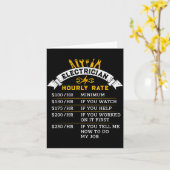 Carte Electrician Hourly Rate For Handyman Humor Labor R (Fleur jaune)