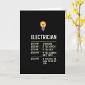 Carte électricien drôle cadeau idée cadeau (Fleur jaune)