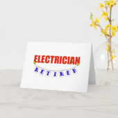 CARTE ÉLECTRICIEN RETRAITÉ (Fleur jaune)